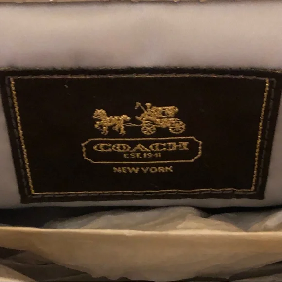 Coach Magenta "Flamed Heart" Clutch with Gold Accents; Tony Duquette; 2012 - Picture 9 of 14